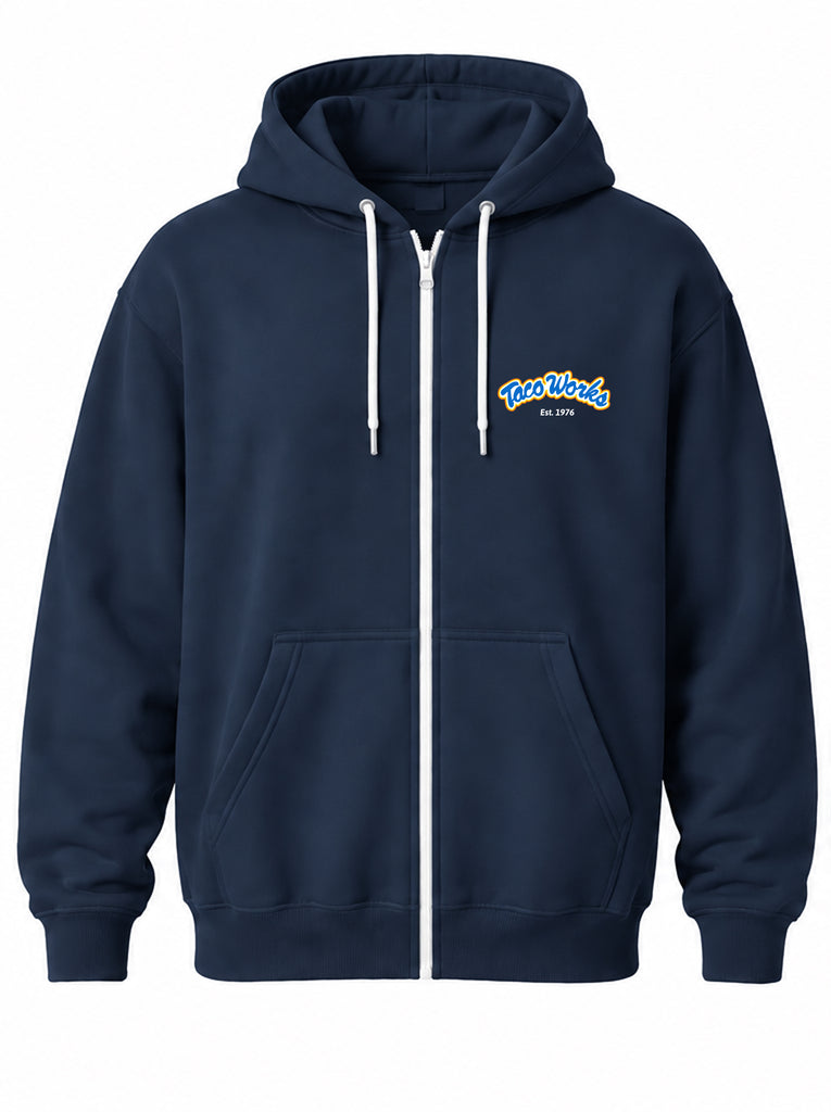 Taco Works Zip Hoodie - Blue