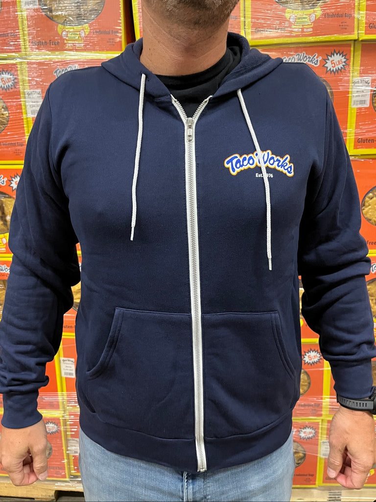 Taco Works Zip Hoodie - Blue