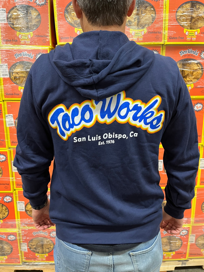 Taco Works Zip Hoodie - Blue